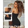 EKOUAER Pajama Sets for Women Lingerie Sleepwear Soft Pjs 2 Piece Cami Shorts Set U Neck Adjustable Strap Nightwear(Black)