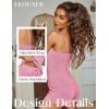 EKOUAER Pajama Sets for Women Lingerie Sleepwear Soft Pjs 2 Piece Cami Shorts Set U Neck Adjustable Strap Nightwear(Coral Pink)
