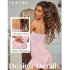 EKOUAER Pajama Sets for Women Lingerie Sleepwear Soft Pjs 2 Piece Cami Shorts Set U Neck Adjustable Strap Nightwear(Light Pink)