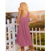 Ekouaer Cotton Nightgowns for Women Sleeveless Night Gown Tank Sleep Shirts Pleated Night Shirts V Neck Chemise(Cherry Red)