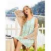 Ekouaer Cotton Nightgowns for Women Sleeveless Night Gown Tank Sleep Shirts Pleated Night Shirts V Neck Chemise(Floral Mint Green)