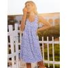 Ekouaer Cotton Nightgowns for Women Sleeveless Night Gown Tank Sleep Shirts Pleated Night Shirts V Neck Chemise(Floral Pink)