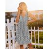 Ekouaer Cotton Nightgowns for Women Sleeveless Night Gown Tank Sleep Shirts Pleated Night Shirts V Neck Chemise(Floral White)
