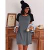 Ekouaer Nightgowns for Women Cotton Sleep Shirts Short Sleeve Nightshirt Crew Neck Night Gown Comfy Sleepwear Nightdress(Dark Grey)