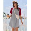 Ekouaer Nightgowns for Women Cotton Sleep Shirts Short Sleeve Nightshirt Crew Neck Night Gown Comfy Sleepwear Nightdress(Light Grey)