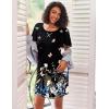 Ekouaer Nightgowns for Women Short Sleeve Sleep Shirts Crewneck Night Shirts Soft Sleepwear Caual T Shirt Sleep Dress(Butterfly)