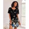 Ekouaer Nightgowns for Women Short Sleeve Sleep Shirts Crewneck Night Shirts Soft Sleepwear Caual T Shirt Sleep Dress(Butterfly)