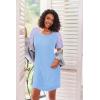 Ekouaer Nightgowns for Women Short Sleeve Sleep Shirts Crewneck Night Shirts Soft Sleepwear Caual T Shirt Sleep Dress(Light Blue)