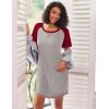 Ekouaer Nightgowns for Women Short Sleeve Sleep Shirts Crewneck Night Shirts Soft Sleepwear Caual T Shirt Sleep Dress(Light Grey)