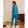 Ekouaer Pajamas Womens Long Sleeve Pj Set 2 Piece Loungewear Soft Comfy Sleepwear with Jogger Pants S-XXL(Blue Green)
