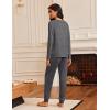 Ekouaer Pajamas Womens Long Sleeve Pj Set 2 Piece Loungewear Soft Comfy Sleepwear with Jogger Pants S-XXL(Dark Grey)
