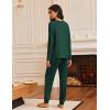 Ekouaer Pajamas Womens Long Sleeve Pj Set 2 Piece Loungewear Soft Comfy Sleepwear with Jogger Pants S-XXL(Green)