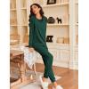 Ekouaer Pajamas Womens Long Sleeve Pj Set 2 Piece Loungewear Soft Comfy Sleepwear with Jogger Pants S-XXL(Green)