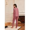 Ekouaer Pajamas Womens Long Sleeve Pj Set 2 Piece Loungewear Soft Comfy Sleepwear with Jogger Pants S-XXL(Old Rose)
