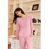 Ekouaer Pajamas Womens Long Sleeve Pj Set 2 Piece Loungewear Soft Comfy Sleepwear with Jogger Pants S-XXL(Pink)
