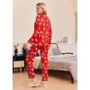 Ekouaer Pajamas Women’s Long Sleeve Sleepwear Soft Button Down Loungewear Pjs Lounge Set Nightwear XS-XXL(Christmas Red With Gingerbread Man)