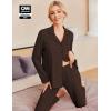 Ekouaer Pajamas Women’s Long Sleeve Sleepwear Soft Button Down Loungewear Pjs Lounge Set Nightwear XS-XXL(Coffee)