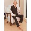 Ekouaer Pajamas Women’s Long Sleeve Sleepwear Soft Button Down Loungewear Pjs Lounge Set Nightwear XS-XXL(Coffee)