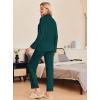 Ekouaer Pajamas Women’s Long Sleeve Sleepwear Soft Button Down Loungewear Pjs Lounge Set Nightwear XS-XXL(Dark Green)