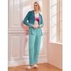 Ekouaer Pajamas Women’s Long Sleeve Sleepwear Soft Button Down Loungewear Pjs Lounge Set Nightwear XS-XXL(Floral Blue Green)