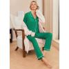 Ekouaer Pajamas Women’s Long Sleeve Sleepwear Soft Button Down Loungewear Pjs Lounge Set Nightwear XS-XXL(Green)