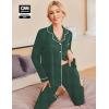 Ekouaer Pajamas Women’s Long Sleeve Sleepwear Soft Button Down Loungewear Pjs Lounge Set Nightwear XS-XXL(Green With White Dots)