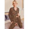 Ekouaer Pajamas Women’s Long Sleeve Sleepwear Soft Button Down Loungewear Pjs Lounge Set Nightwear XS-XXL(Leopard)