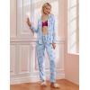 Ekouaer Pajamas Women’s Long Sleeve Sleepwear Soft Button Down Loungewear Pjs Lounge Set Nightwear XS-XXL(Light Blue-animal)