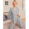 Ekouaer Pajamas Women’s Long Sleeve Sleepwear Soft Button Down Loungewear Pjs Lounge Set Nightwear XS-XXL(Light Grey)