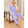 Ekouaer Pajamas Women’s Long Sleeve Sleepwear Soft Button Down Loungewear Pjs Lounge Set Nightwear XS-XXL(Lilac)