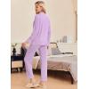 Ekouaer Pajamas Women’s Long Sleeve Sleepwear Soft Button Down Loungewear Pjs Lounge Set Nightwear XS-XXL(Lilac With White Dots)