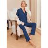 Ekouaer Pajamas Women’s Long Sleeve Sleepwear Soft Button Down Loungewear Pjs Lounge Set Nightwear XS-XXL(Navy Blue)