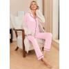 Ekouaer Pajamas Women’s Long Sleeve Sleepwear Soft Button Down Loungewear Pjs Lounge Set Nightwear XS-XXL(Pink)