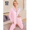 Ekouaer Pajamas Women’s Long Sleeve Sleepwear Soft Button Down Loungewear Pjs Lounge Set Nightwear XS-XXL(Pink)
