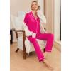 Ekouaer Pajamas Women’s Long Sleeve Sleepwear Soft Button Down Loungewear Pjs Lounge Set Nightwear XS-XXL(Rose)
