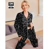 Ekouaer Pajamas Women’s Long Sleeve Sleepwear Soft Button Down Loungewear Pjs Lounge Set Nightwear XS-XXL(Stars Pattern – Black)