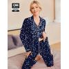 Ekouaer Pajamas Women’s Long Sleeve Sleepwear Soft Button Down Loungewear Pjs Lounge Set Nightwear XS-XXL(Stars Pattern – Navy)