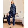 Ekouaer Pajamas Women’s Long Sleeve Sleepwear Soft Button Down Loungewear Pjs Lounge Set Nightwear XS-XXL(Stars Pattern – Navy)