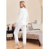 Ekouaer Pajamas Women’s Long Sleeve Sleepwear Soft Button Down Loungewear Pjs Lounge Set Nightwear XS-XXL(White)
