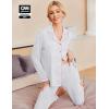 Ekouaer Pajamas Women’s Long Sleeve Sleepwear Soft Button Down Loungewear Pjs Lounge Set Nightwear XS-XXL(White With Black Dots)