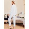 Ekouaer Pajamas Women’s Long Sleeve Sleepwear Soft Button Down Loungewear Pjs Lounge Set Nightwear XS-XXL(White With Black Dots)