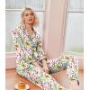Ekouaer Pajamas Women’s Long Sleeve Sleepwear Soft Button Down Loungewear Pjs Lounge Set Nightwear XS-XXL(White-animal)