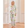 Ekouaer Pajamas Women’s Long Sleeve Sleepwear Soft Button Down Loungewear Pjs Lounge Set Nightwear XS-XXL(White-animal)