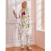 Ekouaer Pajamas Women’s Long Sleeve Sleepwear Soft Button Down Loungewear Pjs Lounge Set Nightwear XS-XXL(White-animal)