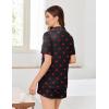 Ekouaer Pajamas for Women Set Button Up Sleepwear 2 Piece Pjs Lounge Set Short Sleeve Nightwear(Love)
