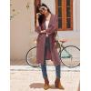Ekouaer Robes for Women Waffle Knit Bathrobe Lightweight Kimono Robe Knee Length Loungewear with Pockets(Gray Purple)