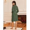 Ekouaer Robes for Women Waffle Knit Bathrobe Lightweight Kimono Robe Knee Length Loungewear with Pockets(Green)