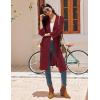 Ekouaer Robes for Women Waffle Knit Bathrobe Lightweight Kimono Robe Knee Length Loungewear with Pockets(Wine Red)