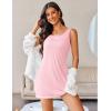 Ekouaer Sexy Tank Nightgowns for Women Side Slit Lingerie Dress Sleevesless Night Gowns S-XXL(Light Pink)