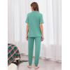 Ekouaer Women Pajama Set Short Sleeve Button Down Pjs Soft Comfy Sleepwear Nightwear with Jogger Pants(Aqua Green)